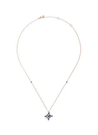 Main View - Click To Enlarge - ASTLEY CLARKE - 'Black Pearl Pluto' diamond 14k rose gold pendant necklace