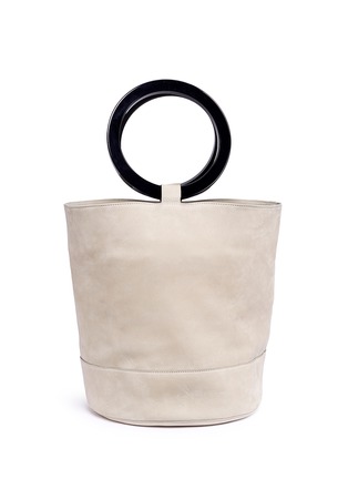 Detail View - Click To Enlarge - SIMON MILLER - 'Bonsai 30cm' oversized nubuck leather bucket bag