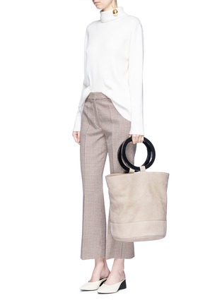 Figure View - Click To Enlarge - SIMON MILLER - 'Bonsai 30cm' oversized nubuck leather bucket bag