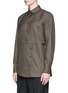 Front View - Click To Enlarge - THE WORLD IS YOUR OYSTER - Divided placket twill shirt