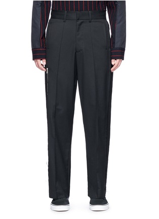 Main View - Click To Enlarge - THE WORLD IS YOUR OYSTER - Raw edge outseam twill pants