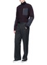 Figure View - Click To Enlarge - THE WORLD IS YOUR OYSTER - Raw edge outseam twill pants