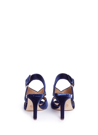 Back View - Click To Enlarge - MICHAEL KORS - 'Becky' velvet slingback sandals