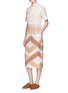 Figure View - Click To Enlarge -  - 'Maros' stripe fil coupé ethnic jacquard dress