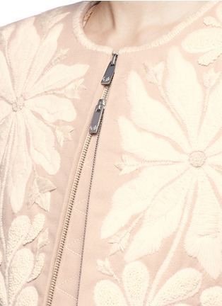 Detail View - Click To Enlarge -  - 'Hemas' floral embroidered pleated back coat