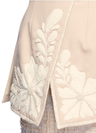Detail View - Click To Enlarge -  - 'Ratu Boko' floral embroidered overlay fil coupé skirt