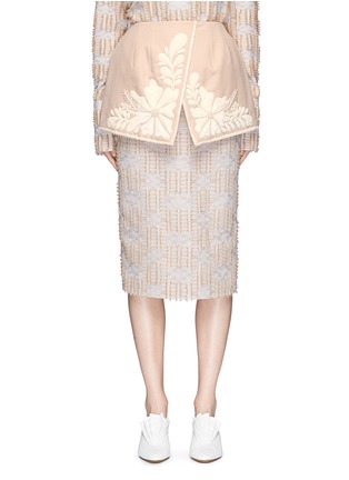 Main View - Click To Enlarge -  - 'Ratu Boko' floral embroidered overlay fil coupé skirt