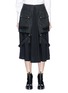 Main View - Click To Enlarge - AALTO - 'Army' pocket overlay pinstripe suiting skirt