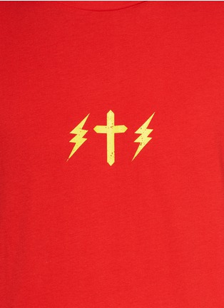 Detail View - Click To Enlarge - THE WEEKND - Symbol print organic cotton T-shirt