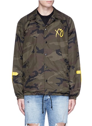 Main View - Click To Enlarge - THE WEEKND - 'XO Only' patch camouflage print coach jacket