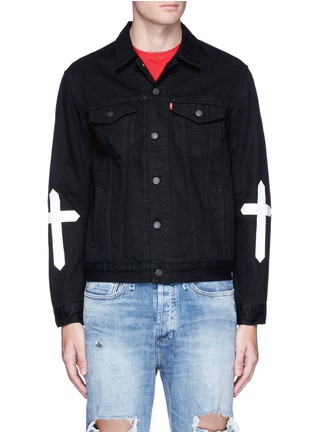Main View - Click To Enlarge - THE WEEKND - 'Party Monster' embroidered raw denim jacket