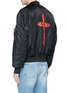 Back View - Click To Enlarge - THE WEEKND - Cross print padded bomber jacket