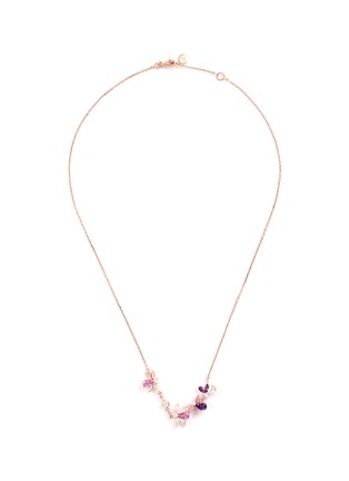 Main View - Click To Enlarge - ANYALLERIE - 'Bumble Bee' diamond gemstone 18k rose gold necklace