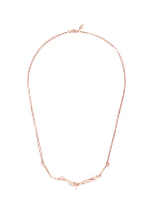 Main View - Click To Enlarge - ANYALLERIE - 'Entwined' diamond 18k rose gold necklace