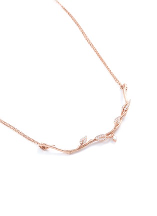 Figure View - Click To Enlarge - ANYALLERIE - 'Entwined' diamond 18k rose gold necklace