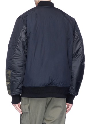 Back View - Click To Enlarge - 10088 - Camouflage print panel padded bomber jacket