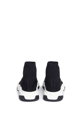 Back View - Click To Enlarge - BALENCIAGA - Textured sole knit sock sneakers