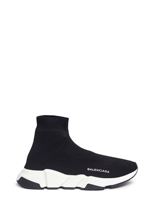 Main View - Click To Enlarge - BALENCIAGA - Textured sole knit sock sneakers