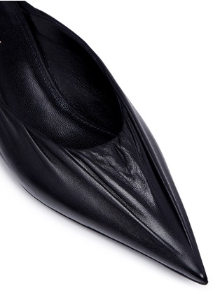 Detail View - Click To Enlarge - BALENCIAGA - 'Knife' ruched leather mules