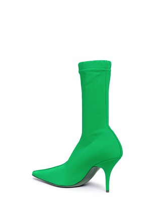 Detail View - Click To Enlarge - BALENCIAGA - 'Knife' extreme pointed toe ponte jersey boots
