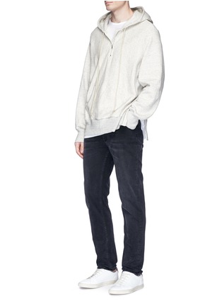 Figure View - Click To Enlarge - BASSIKE - Rib panel combed French terry sweatshirt