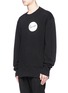 Front View - Click To Enlarge - ANN DEMEULEMEESTER - 'L'Avenir' print terry towelling sweater