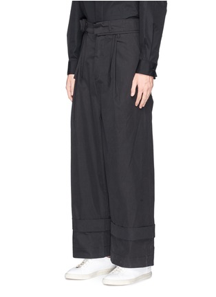 Front View - Click To Enlarge - CRAIG GREEN - Wide leg poplin pants