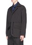 Front View - Click To Enlarge - CRAIG GREEN - Convertible lapel oversized worker blazer