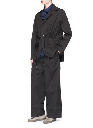 Figure View - Click To Enlarge - CRAIG GREEN - Convertible lapel oversized worker blazer