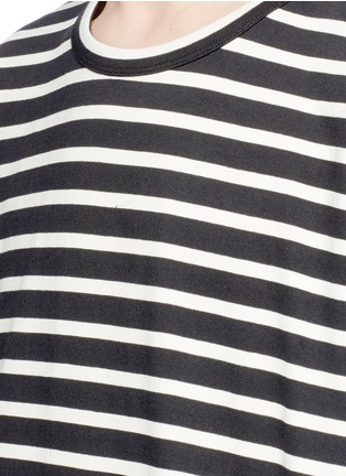 Detail View - Click To Enlarge - JUUN.J - 'ARCHIVE' embroidered stripe oversized long sleeve T-shirt