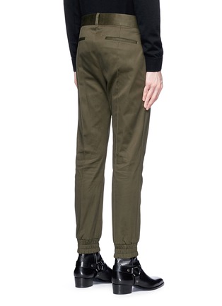 Back View - Click To Enlarge - JUUN.J - Pintucked twill jogging pants