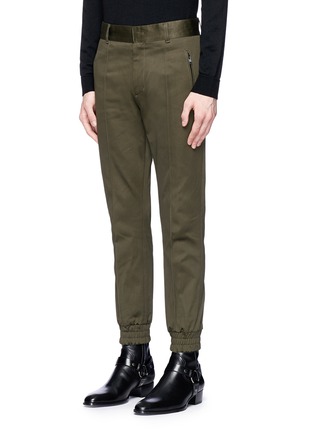 Front View - Click To Enlarge - JUUN.J - Pintucked twill jogging pants
