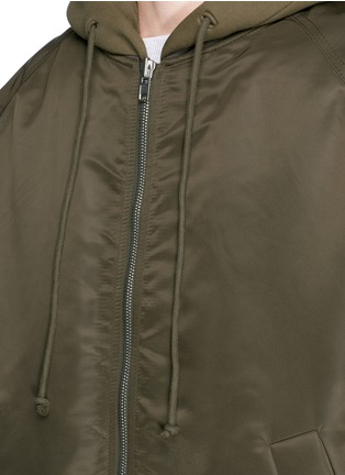 Detail View - Click To Enlarge - JUUN.J - Detachable hooded layer bomber jacket