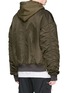 Back View - Click To Enlarge - JUUN.J - Detachable hooded layer bomber jacket