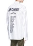 Back View - Click To Enlarge - JUUN.J - 'ARCHIVE' embroidered stripe shirt