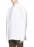 Front View - Click To Enlarge - JUUN.J - 'ARCHIVE' embroidered stripe shirt