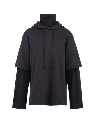 Main View - Click To Enlarge - JUUN.J - Sleeve underlay oversized hoodie