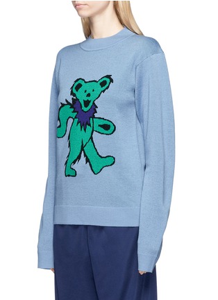 Detail View - Click To Enlarge - JW ANDERSON - Bear jacquard Merino wool unisex sweater
