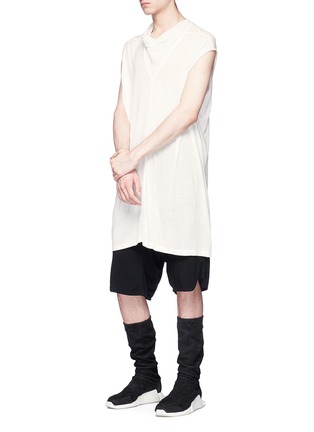 Figure View - Click To Enlarge - RICK OWENS  - Dropped crotch shorts