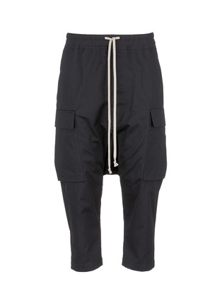 Main View - Click To Enlarge - RICK OWENS  - Drop crotch cotton hopsack cargo pants