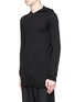 Front View - Click To Enlarge - RICK OWENS  - Hooded cashmere sweater