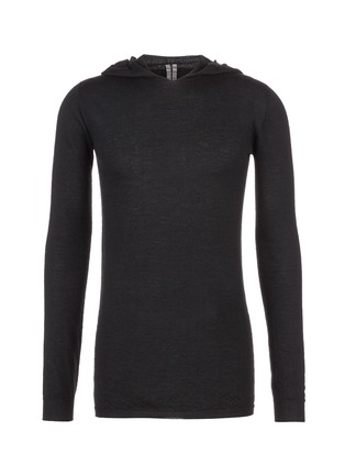 Main View - Click To Enlarge - RICK OWENS  - Hooded cashmere sweater
