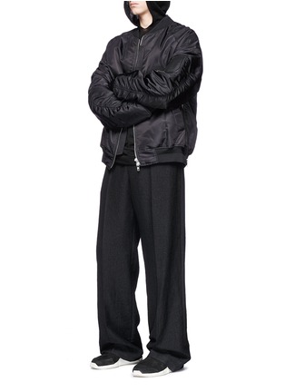 Figure View - Click To Enlarge - RICK OWENS  - Hooded cashmere sweater