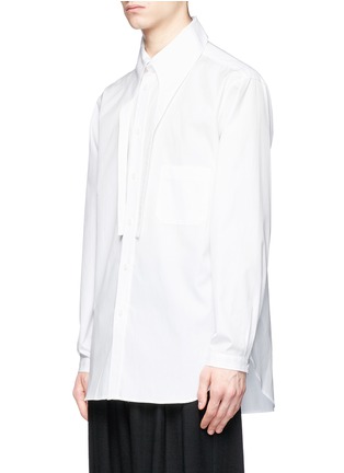 Front View - Click To Enlarge - YOHJI YAMAMOTO - Long collar poplin shirt