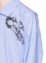 Detail View - Click To Enlarge - YOHJI YAMAMOTO - Graphic print stripe long shirt