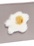  - ANYA HINDMARCH - 'Egg' shearling patch leather zip top pouch