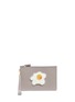 Main View - Click To Enlarge - ANYA HINDMARCH - 'Egg' shearling patch leather zip top pouch