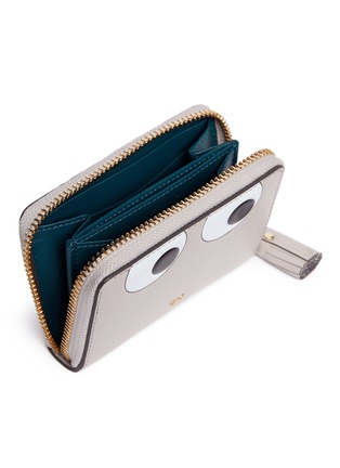Detail View - Click To Enlarge - ANYA HINDMARCH - 'Eyes' small leather zip wallet