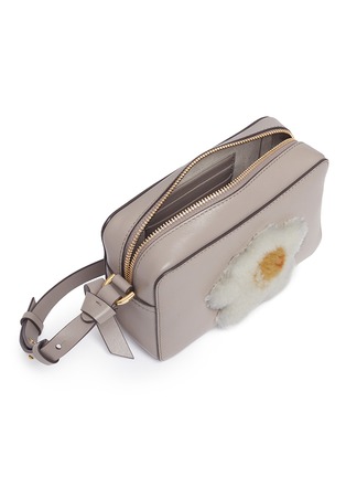  - ANYA HINDMARCH - 'Egg' sheepskin shearling patch leather mini crossbody bag