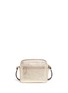 Detail View - Click To Enlarge - ANYA HINDMARCH - 'Smiley' crinkled metallic leather crossbody bag